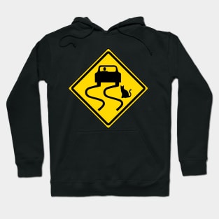 Cat Traffic Sign Hoodie